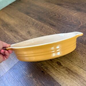 Le Creuset Golden Yellow oval stoneware baking dish Casserole